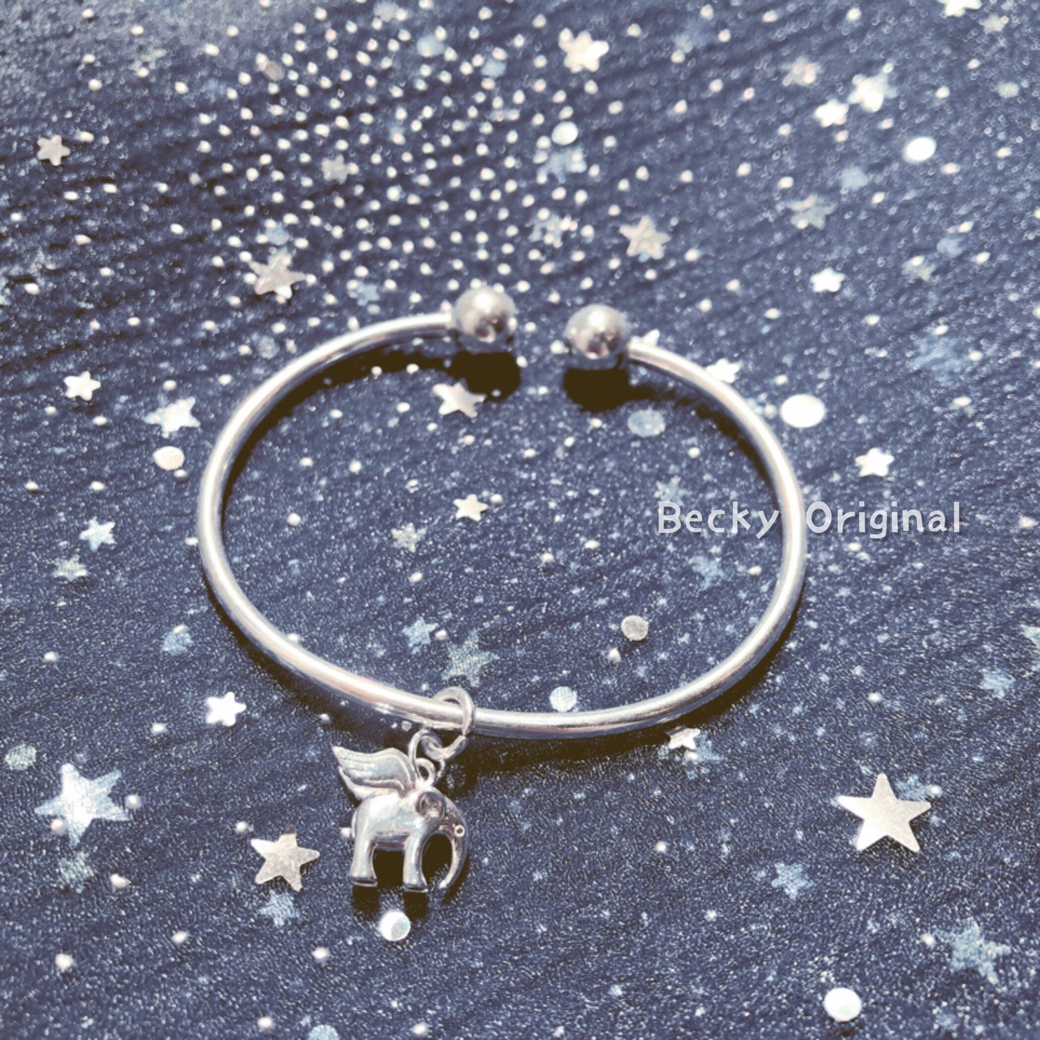 国小飞象幸运手镯ins简约清新开口手镯