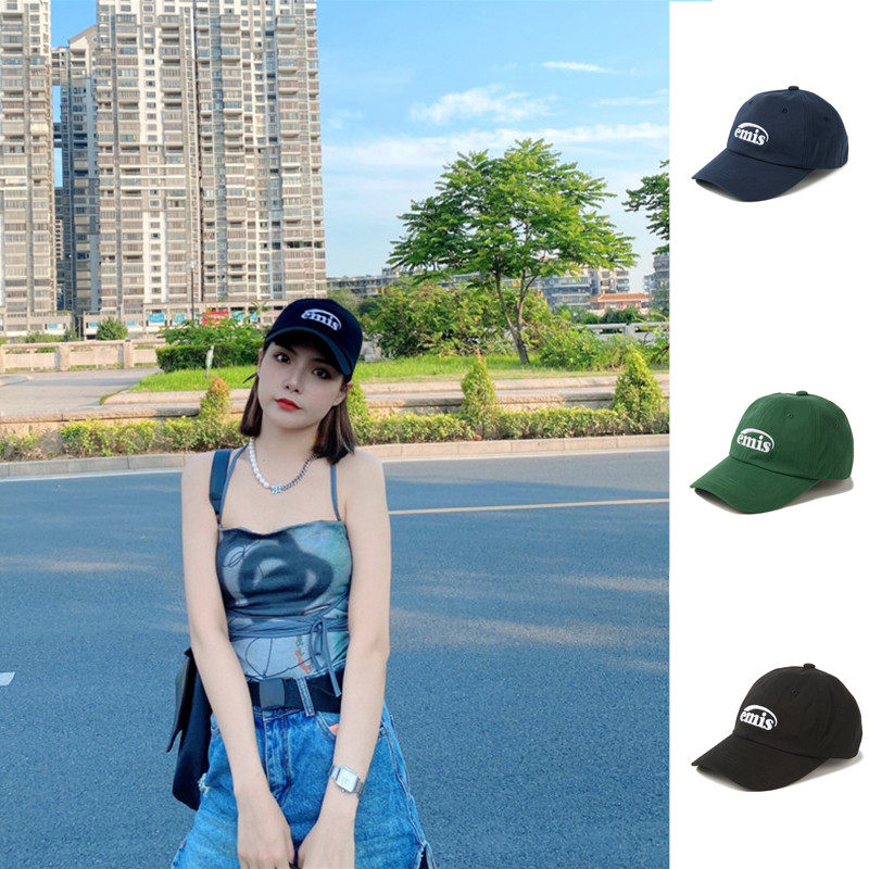 外贸emis帽子子女迪丽热巴同款字母棒球帽软顶帽子