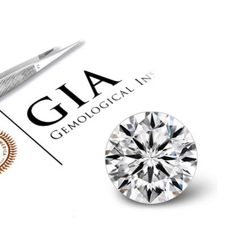 裸钻gia30分50分1克拉天然足反圆形单钻钻钻石手饰