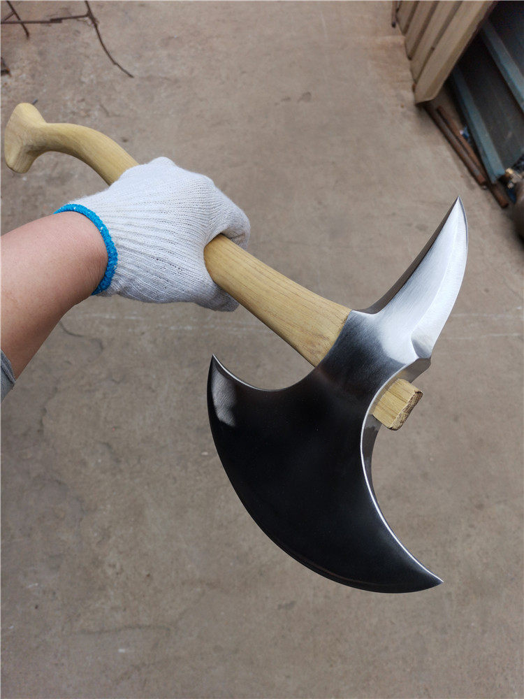 手工锻打消防斧破拆斧鹰顶热销板斧夔牛斧镇消防斧