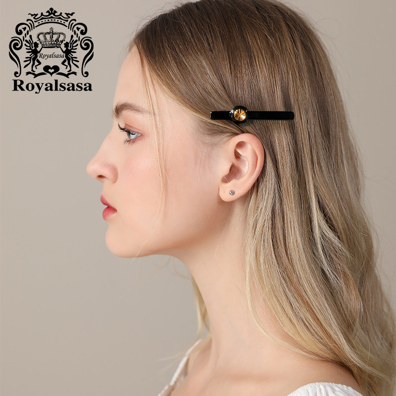 皇家莎莎侧夹韩国头饰水晶发夹简约夹发卡子发饰