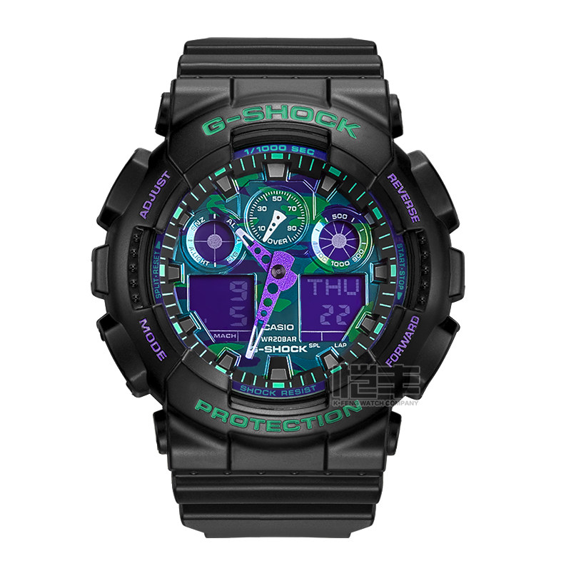 卡西欧变色龙正品g-shock手表海洋之心运动防水男表ga-100bl日韩腕表