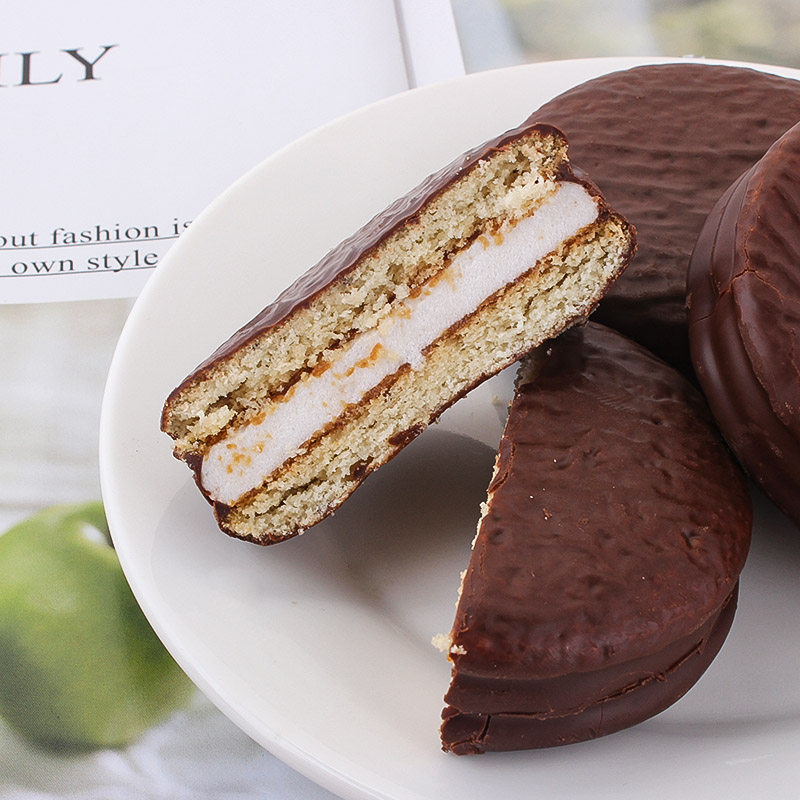 好丽友巧克巧克力力派12枚整箱仁礼盒装休闲零食西式糕点