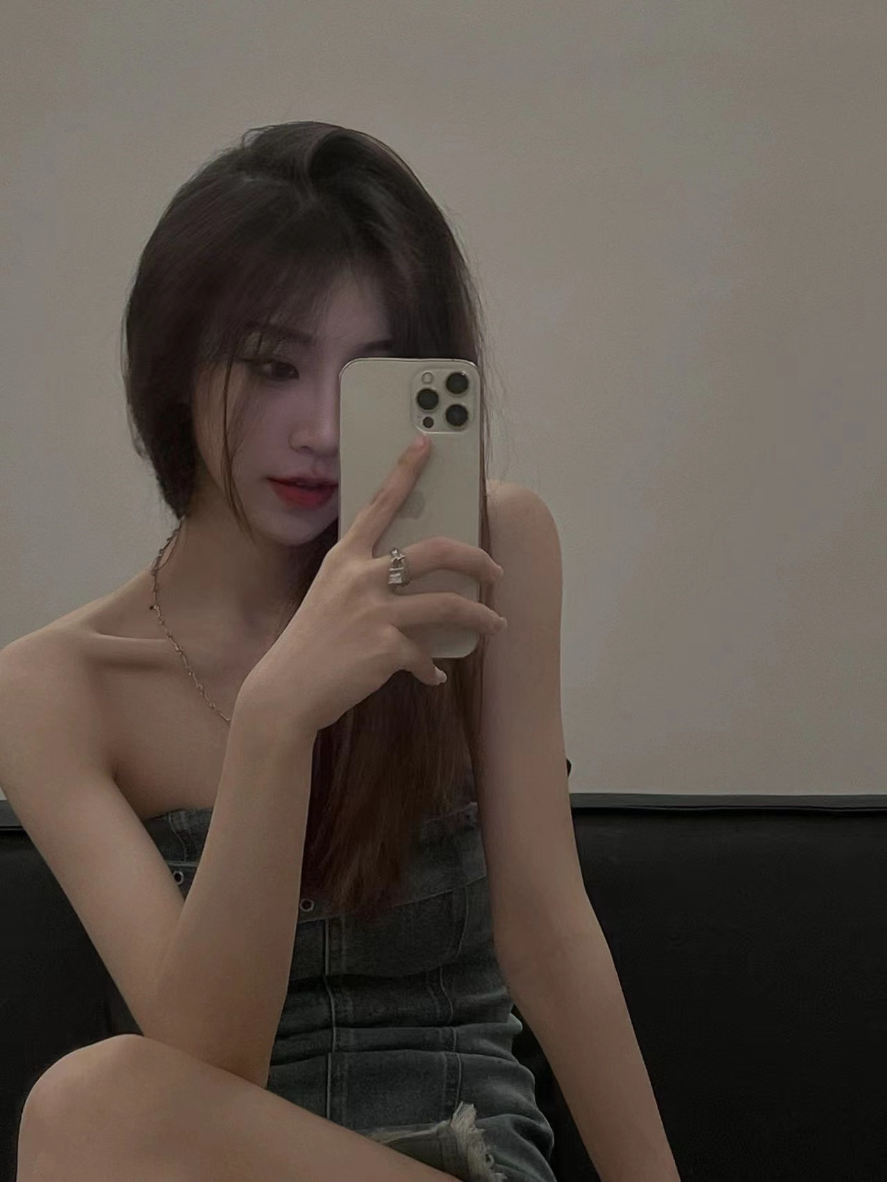 titi小姐姐 美式辣妹 抹胸牛仔连衣裙女纯欲包臀收腰显瘦短裙夏季