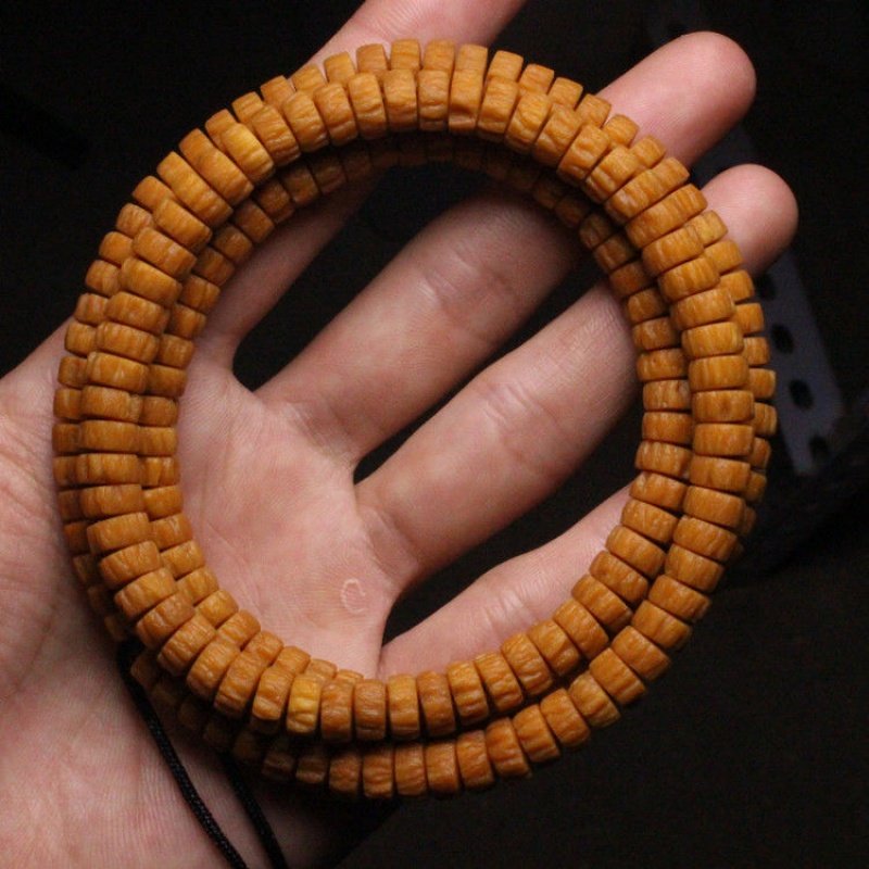 正宗西藏热振寺柏香鬼脸顺纹藏式百香108颗佛珠佛珠