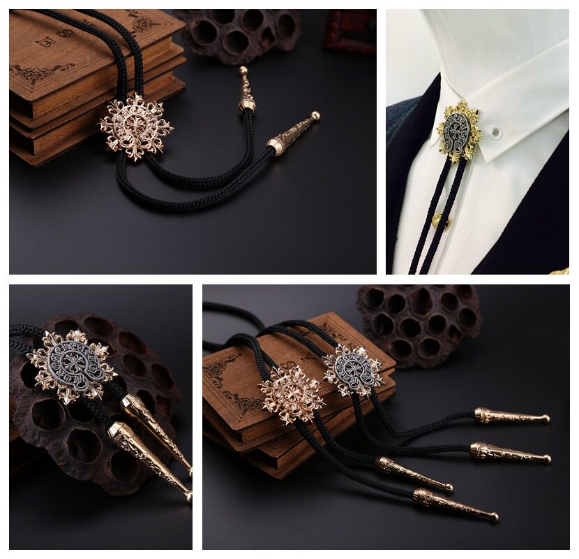 领带欧美韩国牛仔新款bolotie西部牛仔十字架波洛领带