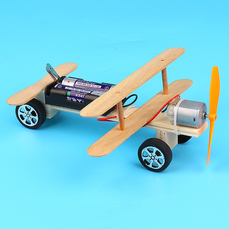电动滑行飞机冬天手工小制作小发明学生科学实验diy材料科普模型
