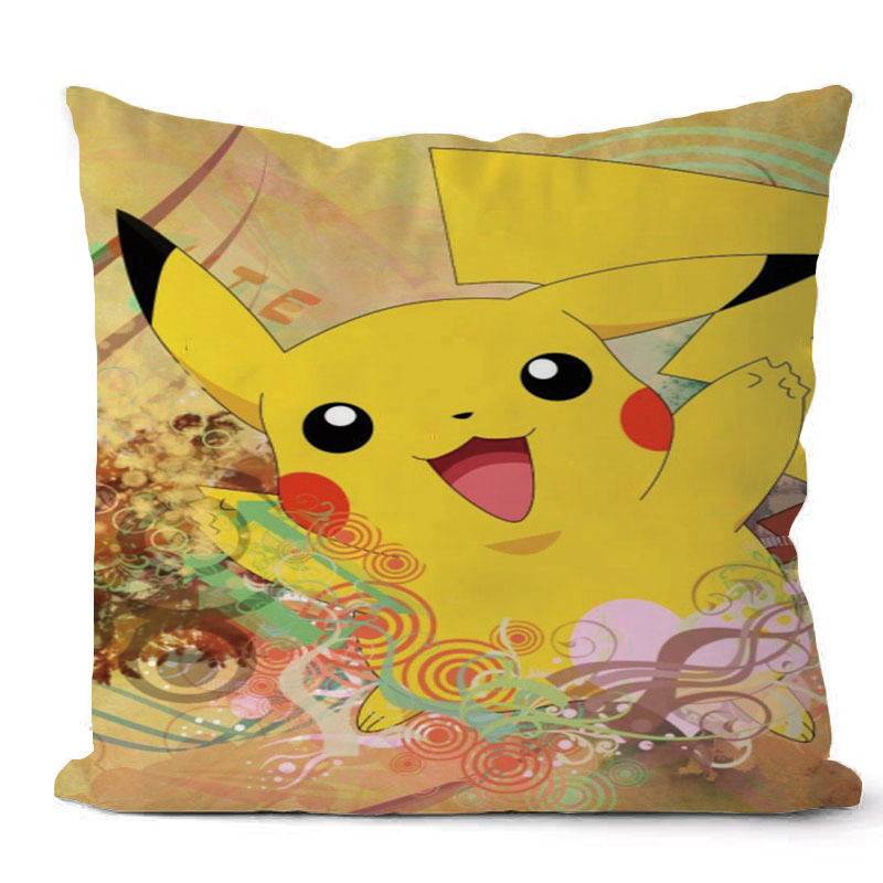 神奇宝贝皮卡丘抱枕枕头靠垫可爱动漫双面定制定做靠垫