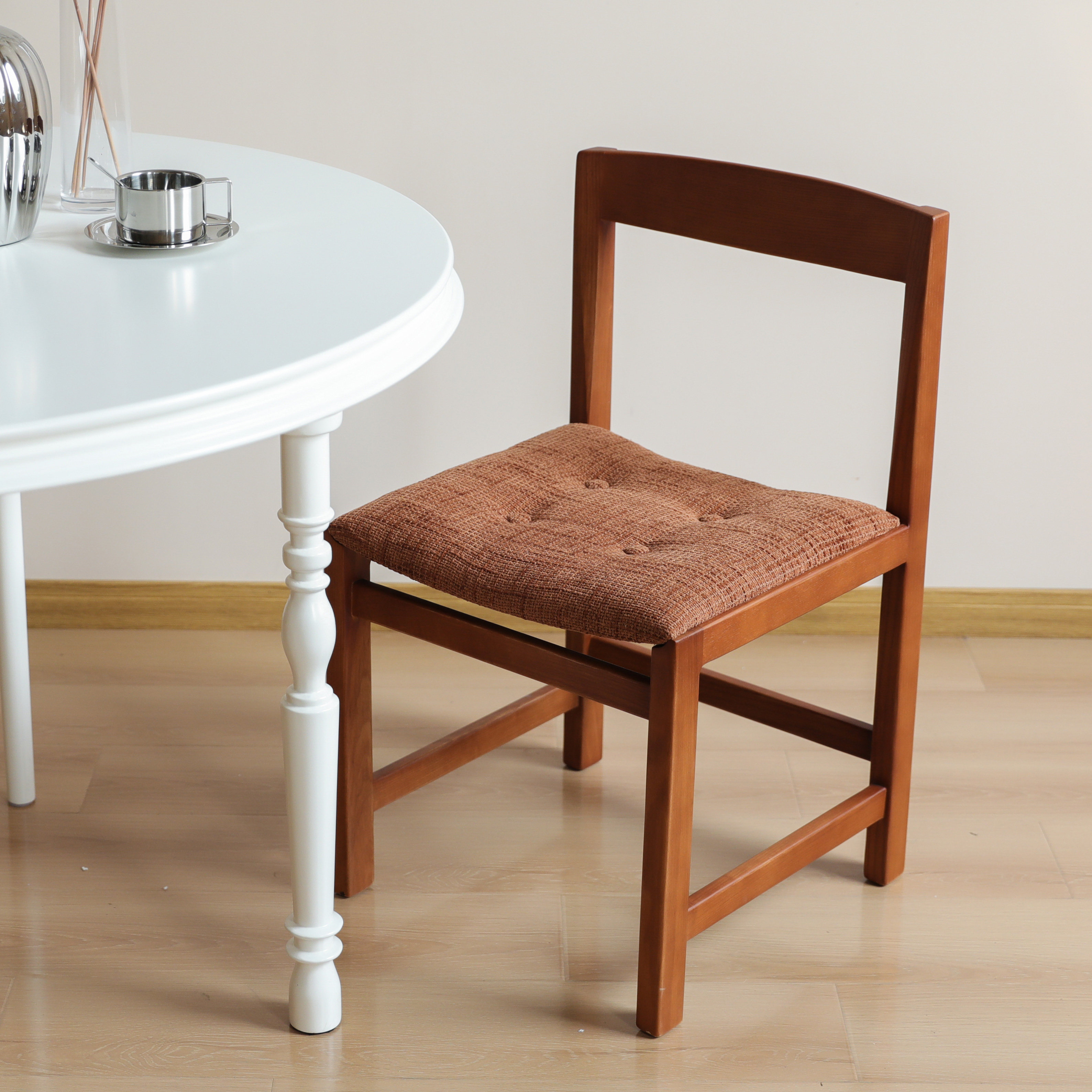 集木室物所塔塔实木简约现代餐椅换鞋复古线条餐椅