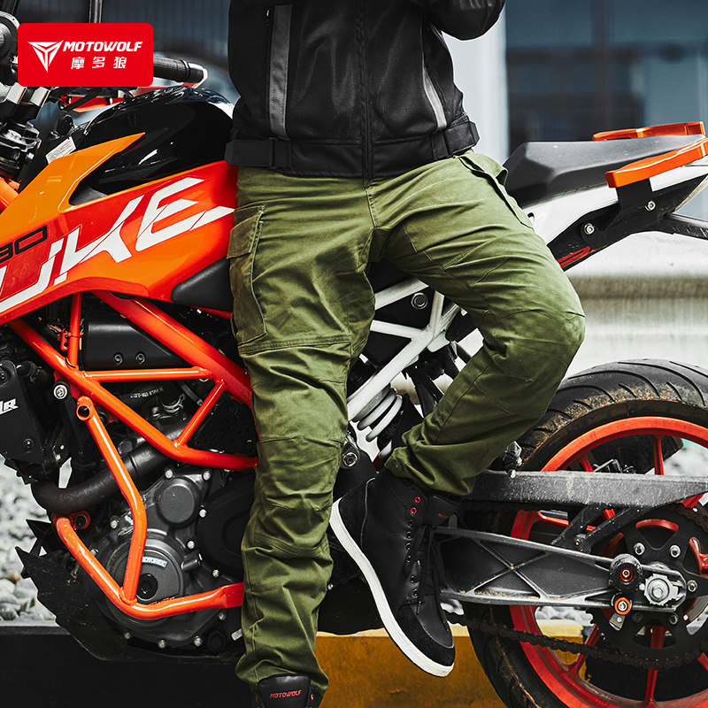 秋冬季摩托车骑行裤男机车骑士装备防风防摔工装赛车赛车裤