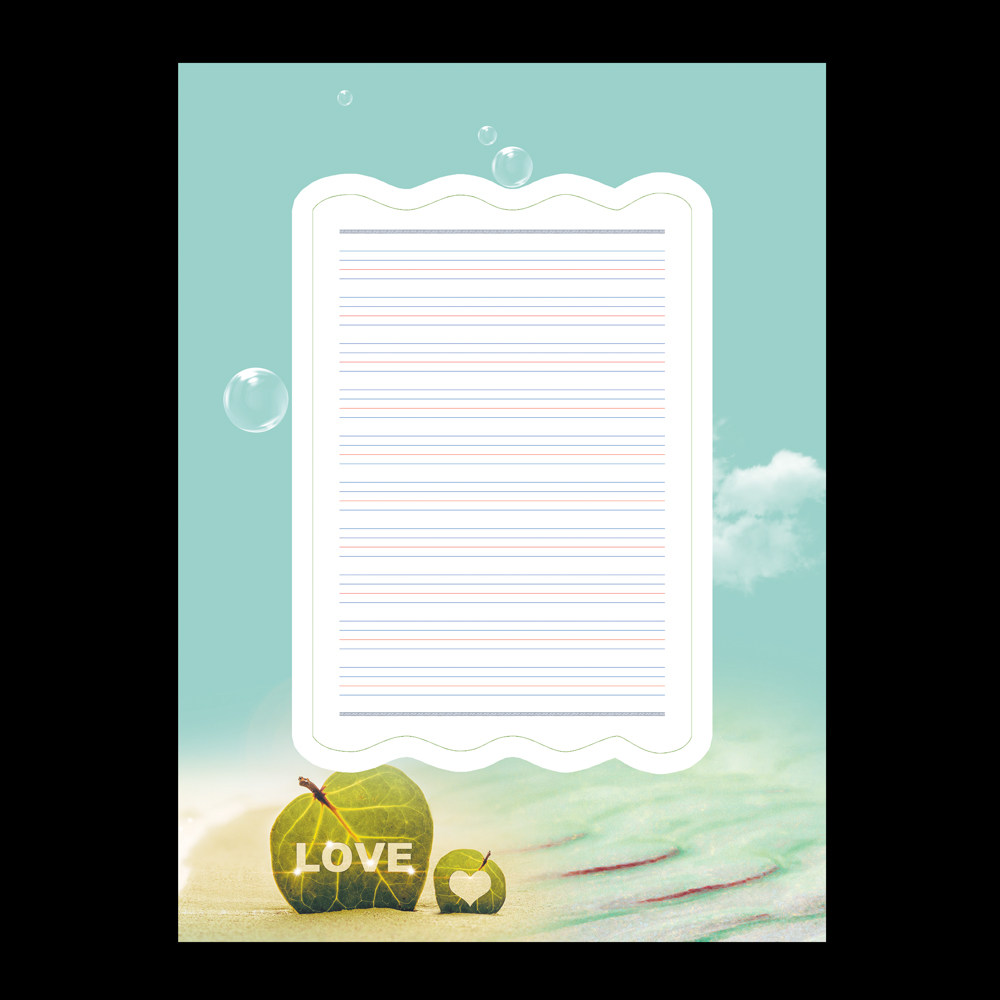 用纸a4英文硬笔书法比赛创作作品专用学生钢笔书法用纸