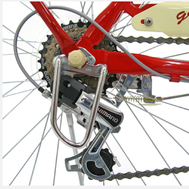 爱三希asahi日本26寸复古沙滩自行车6档变速通勤学生自行车