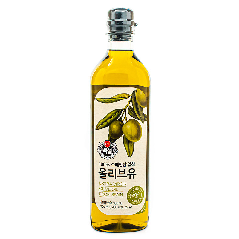 韩国希杰白雪特级初榨橄榄油cj食用油900ml橄榄油