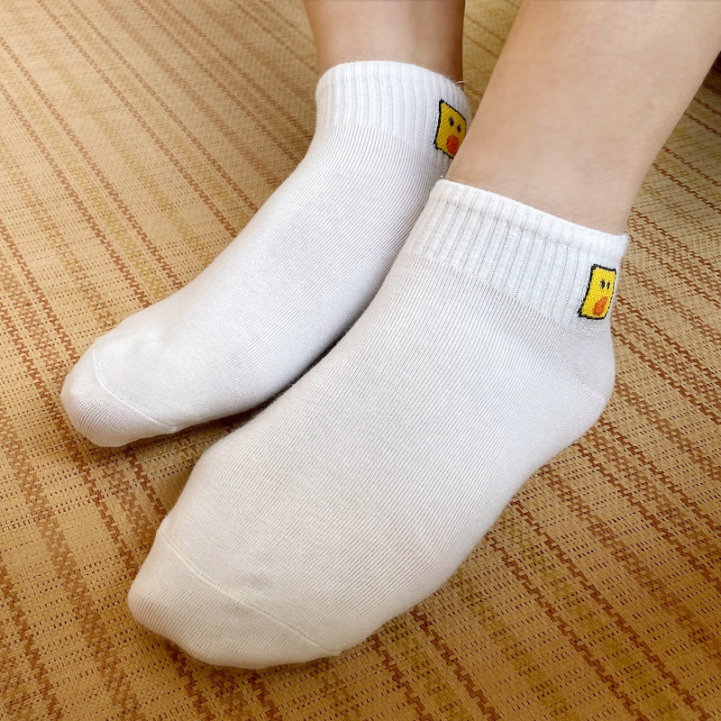 春夏季女生小白袜低短袜可爱动物女袜全棉船袜短袜