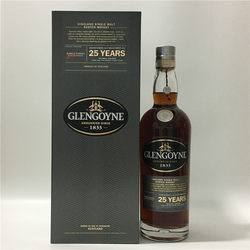 洋酒glengoyne格兰哥尼格兰高25年单一麦芽苏格兰威士忌威士忌