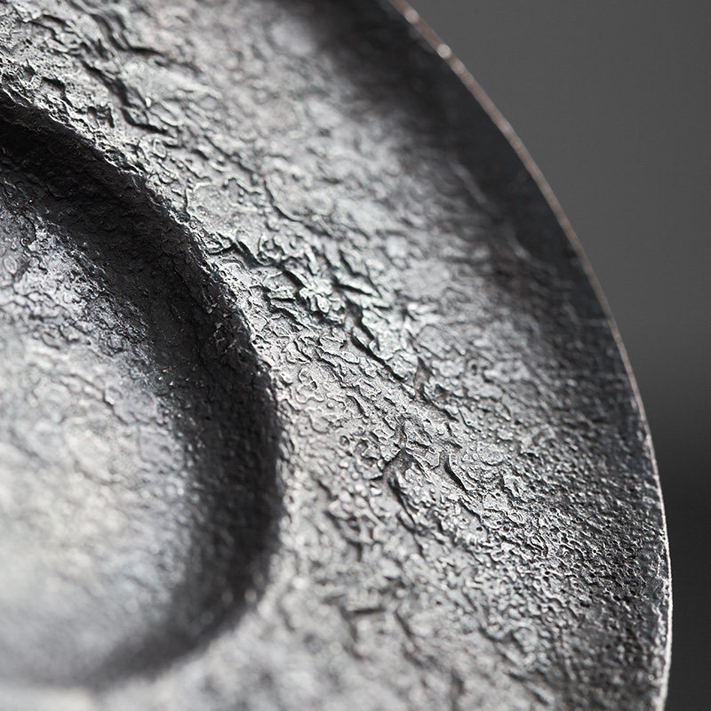 铁打出圆杯垫纯手工蚀铁杯托茶杯隔热垫创意功夫茶具茶道零配杯托