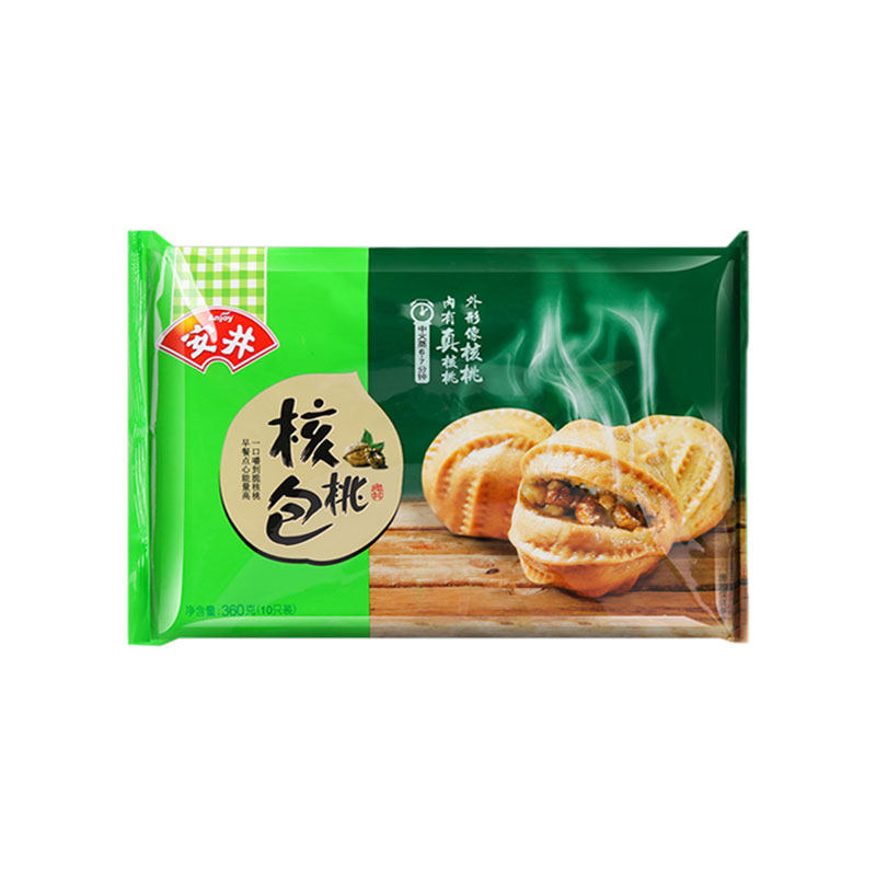 安井核桃包360g10个装速冻食品营养早餐包子馒头广式港式早茶包邮