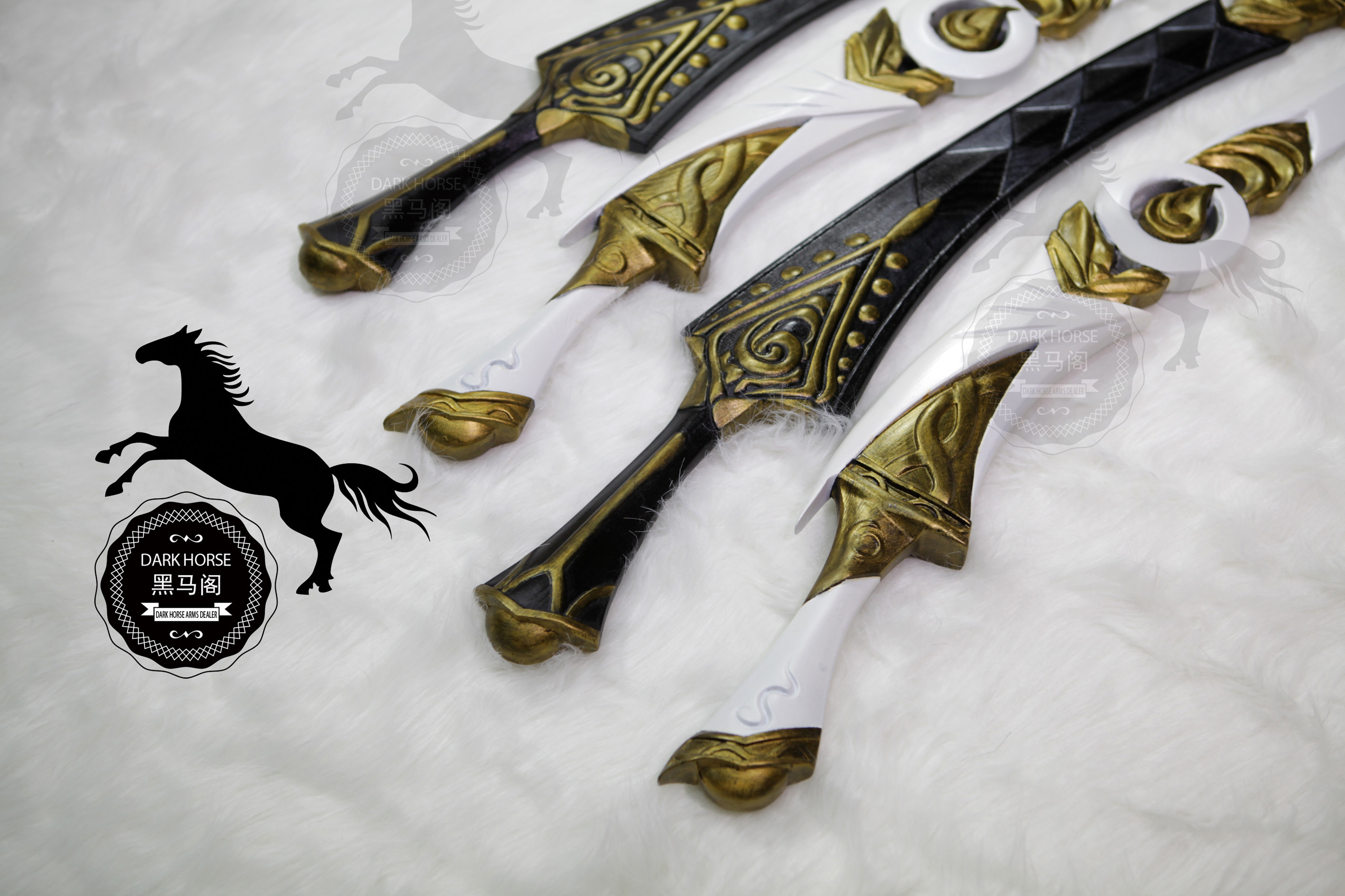 【黑马阁】明教 明王镇狱 90橙武 双刀 剑网三 木质 定做 武器