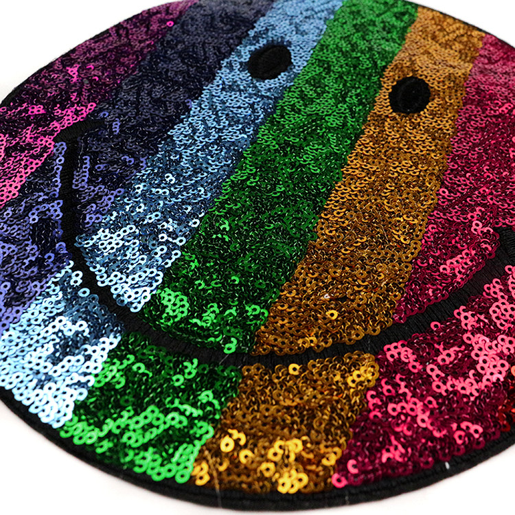 大号时尚珠片补丁服装辅料卫衣毛衣diy装饰亮片布贴