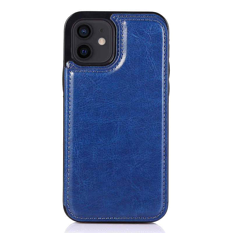 适用iphone12手机壳皮套后翻盖式男女苹果12promax插卡防摔保护套