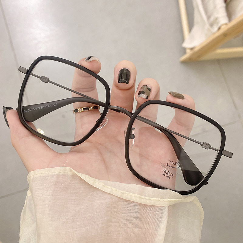 小红书眼镜框大脸显瘦时尚素颜ins磨砂大框定制成品光学镜