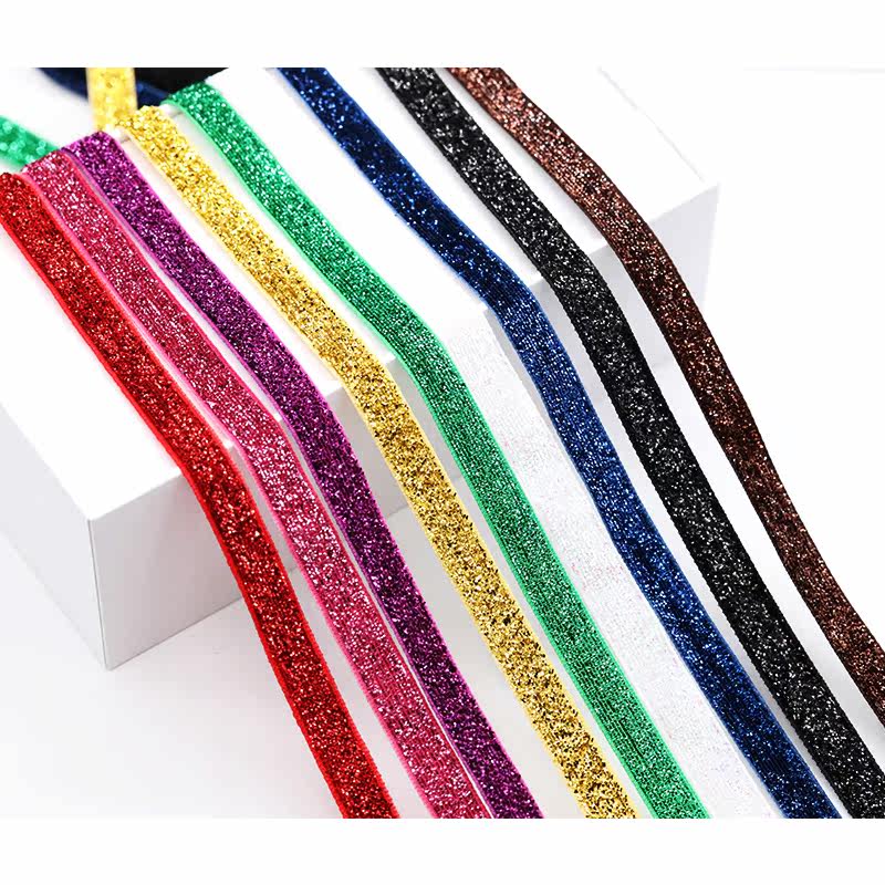 新款1cm金葱丝带 金丝带 diy手工发饰材料 丝带 夹子打底材料