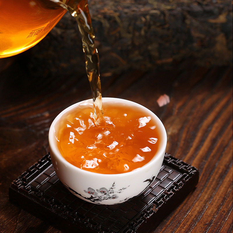 泾阳茯茶1368陕西特产正宗金花茯砖茶手筑伏茶黑茶泾盛裕茯茶1kg