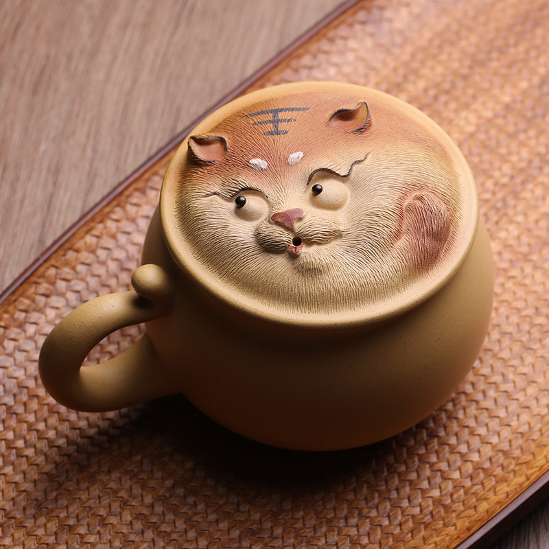 宜兴紫砂老虎茶具盖杯茶杯杯泡品茗主人永辉赵永辉茶杯