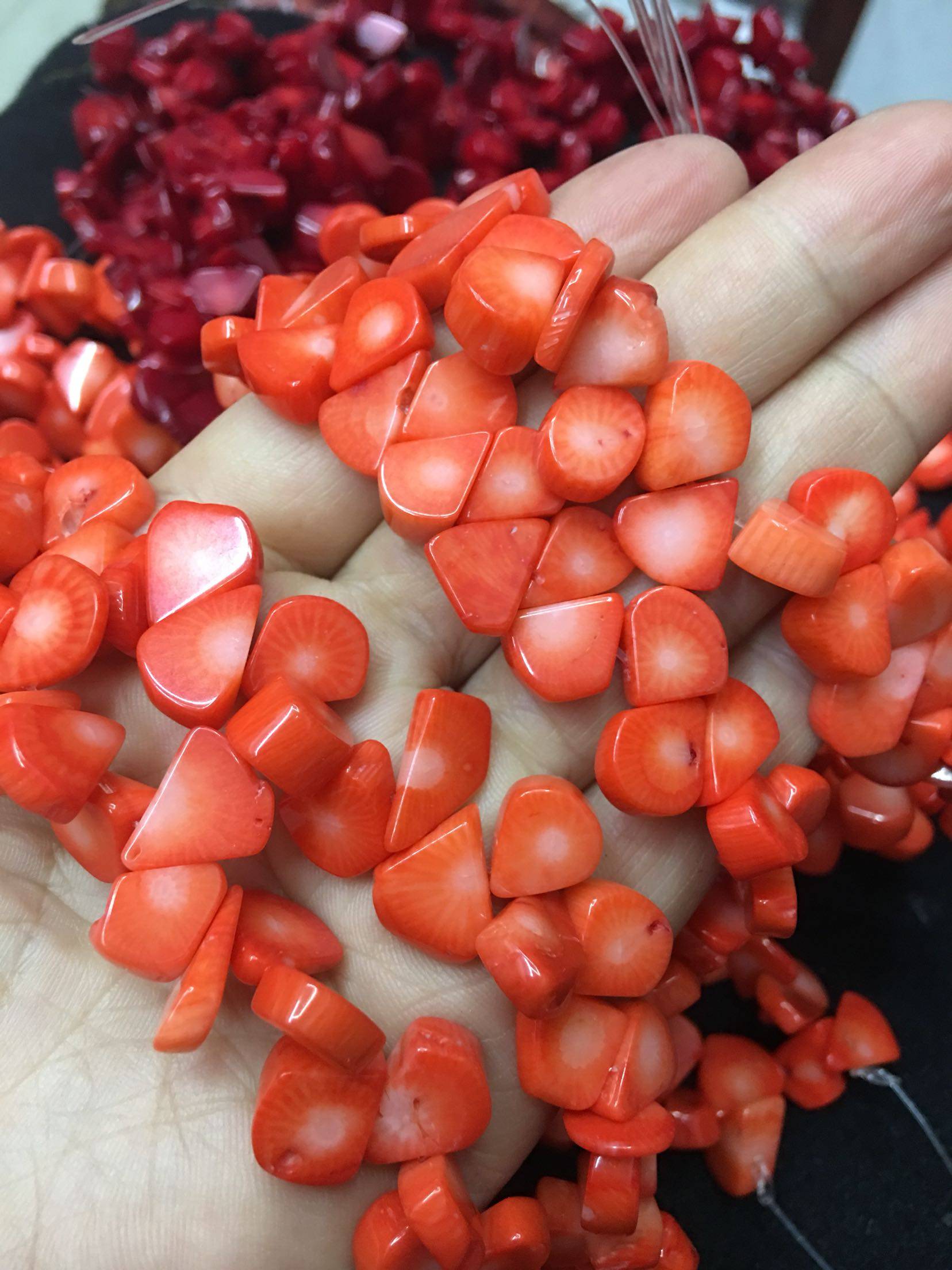 水滴珊瑚海染色滴水型配件13mm大慨尺寸随手手链其他diy饰品配件