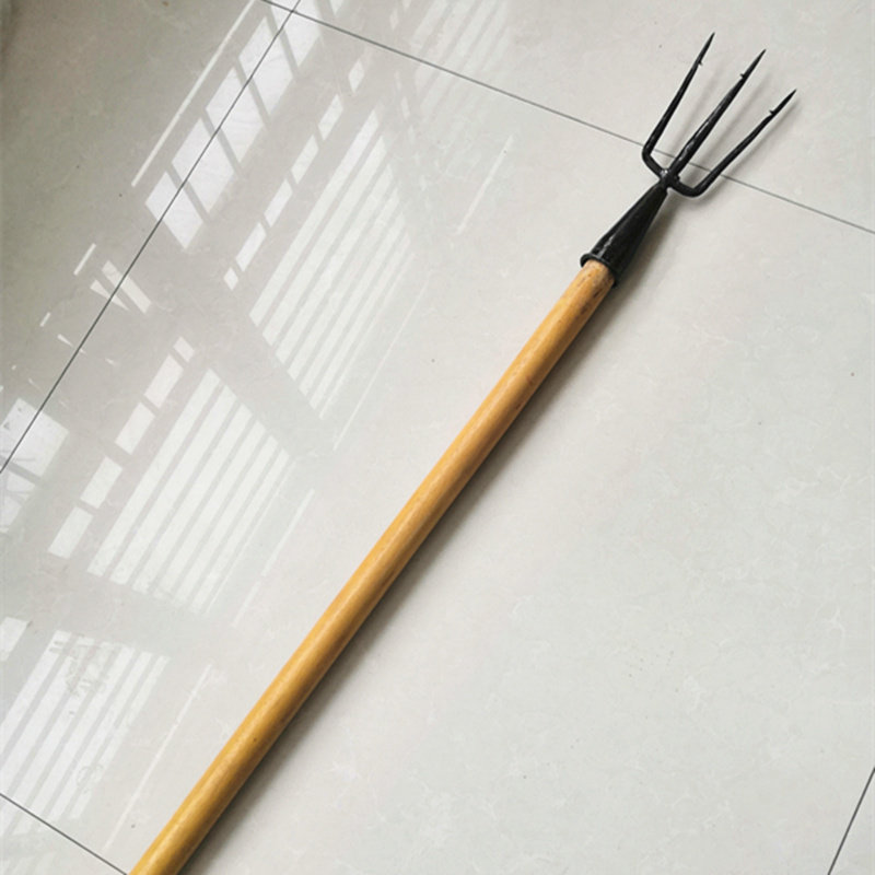 鱼叉倒刺插鱼锻打手工排叉渔具倒钩五股三齿鱼网