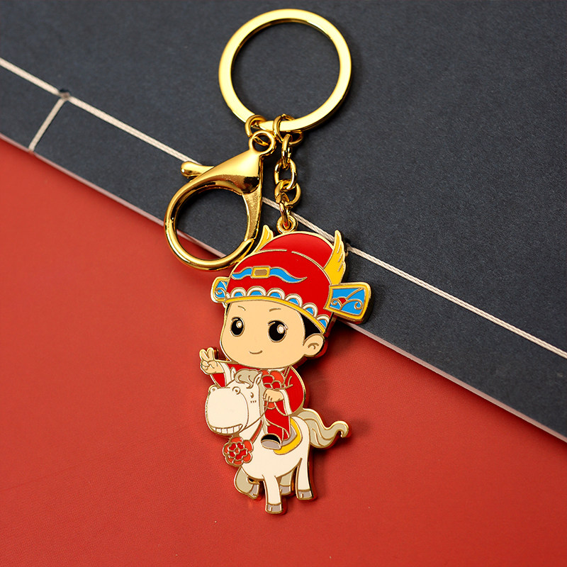 金榜题名钥匙扣卡通男女状元挂饰原创设计小学毕业钥匙扣