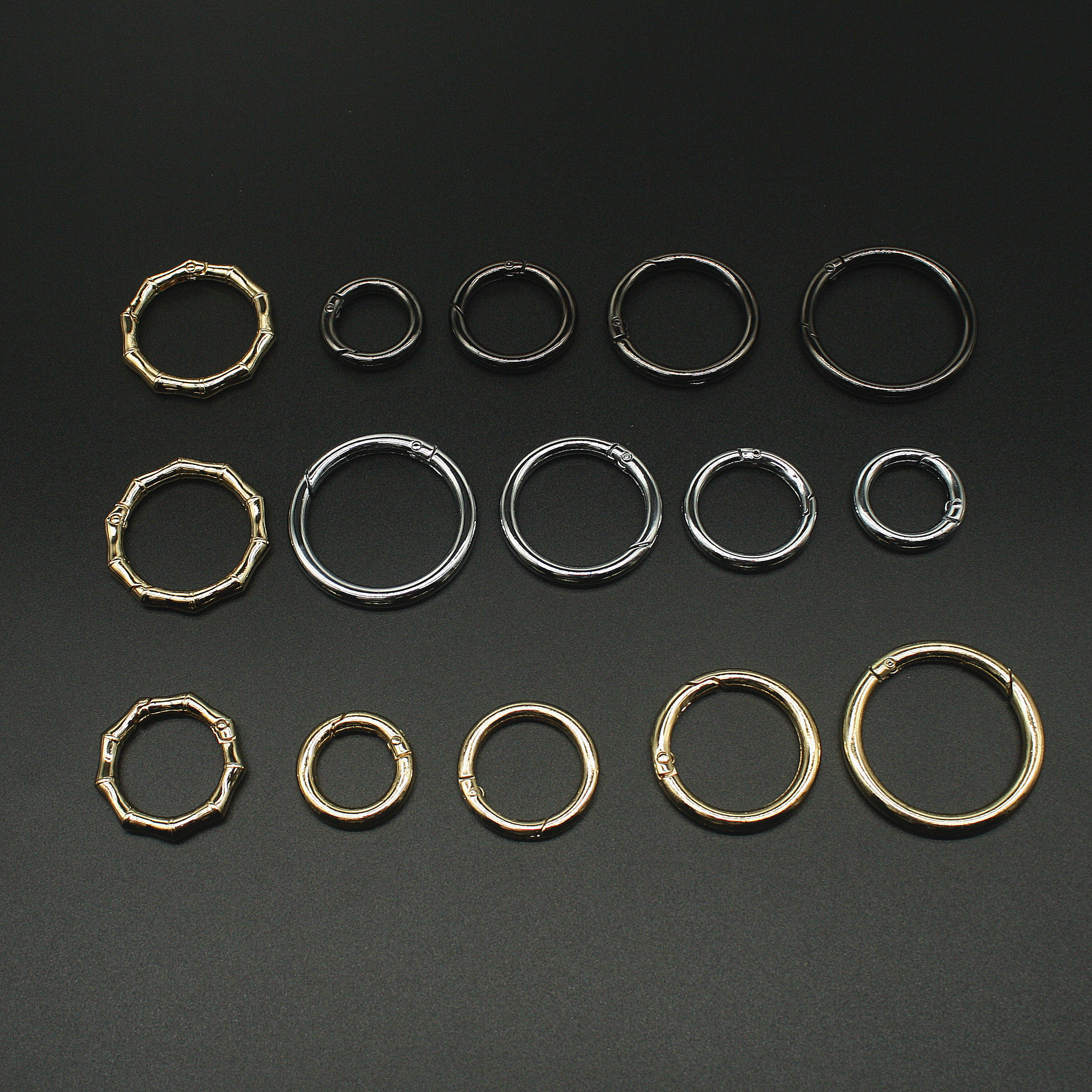 金属圆环扣包配件五金弹簧圈开口弹簧圈扣包环扣包五金配件金属扣