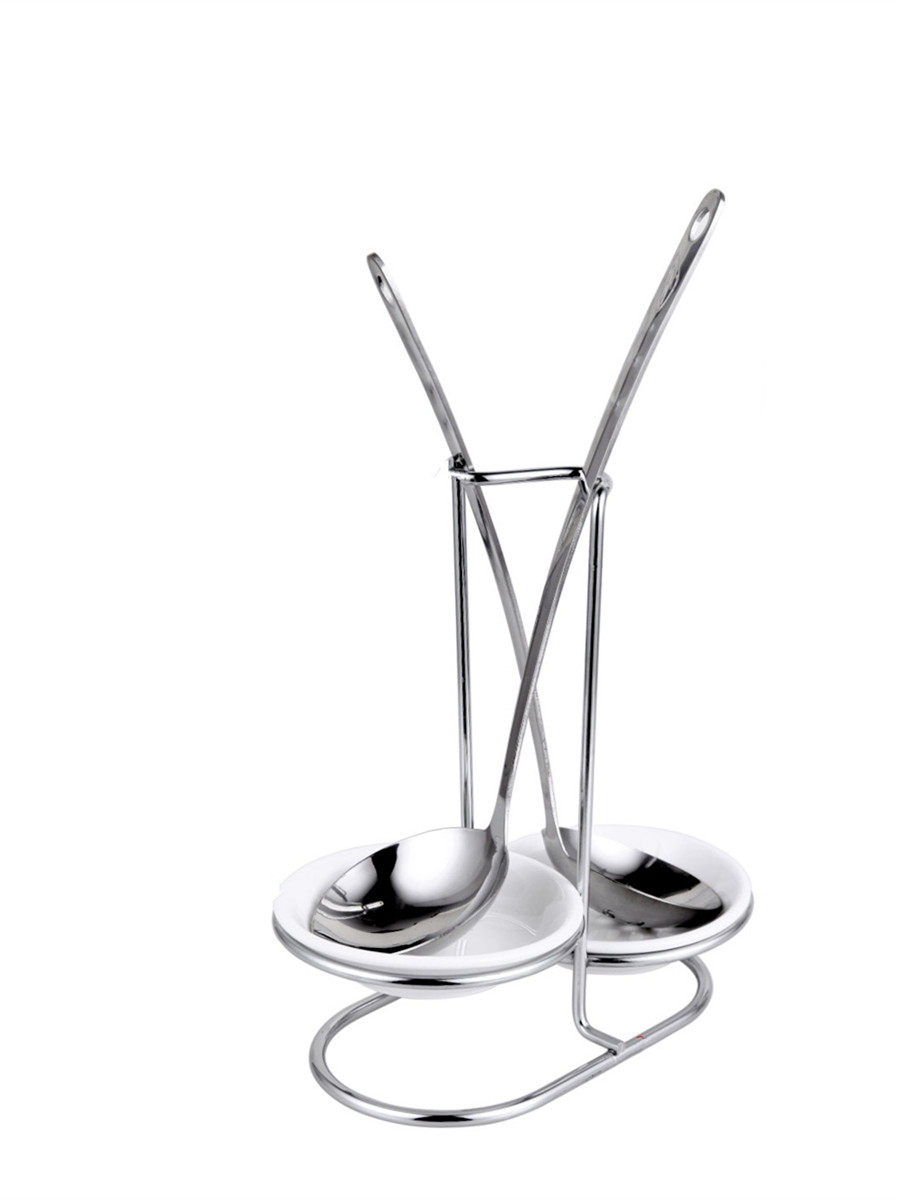 不锈钢汤勺火锅漏勺架汤壳架厨房挂勺架置物架勺子餐具笼