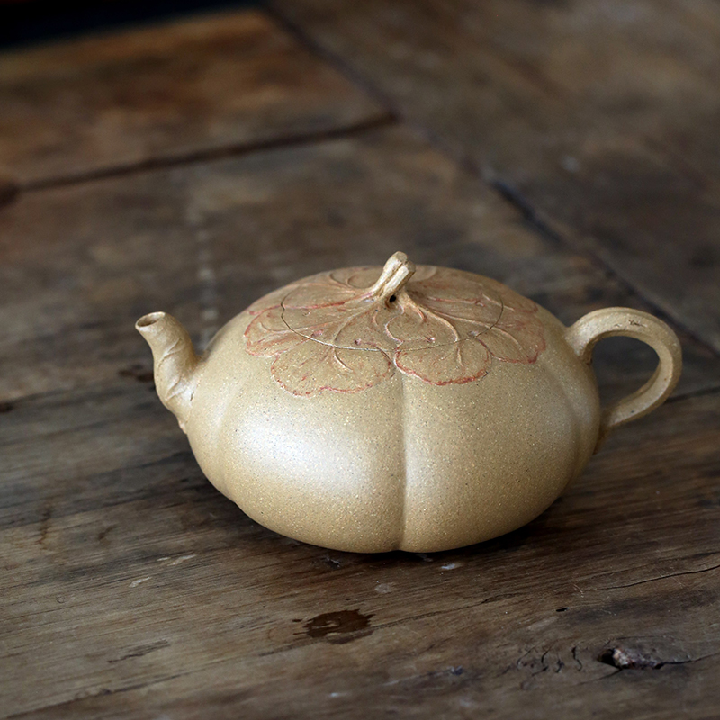 一水堂宜兴全手工紫砂壶花器相生器学院派黄丽作品荸荠壶马蹄莲