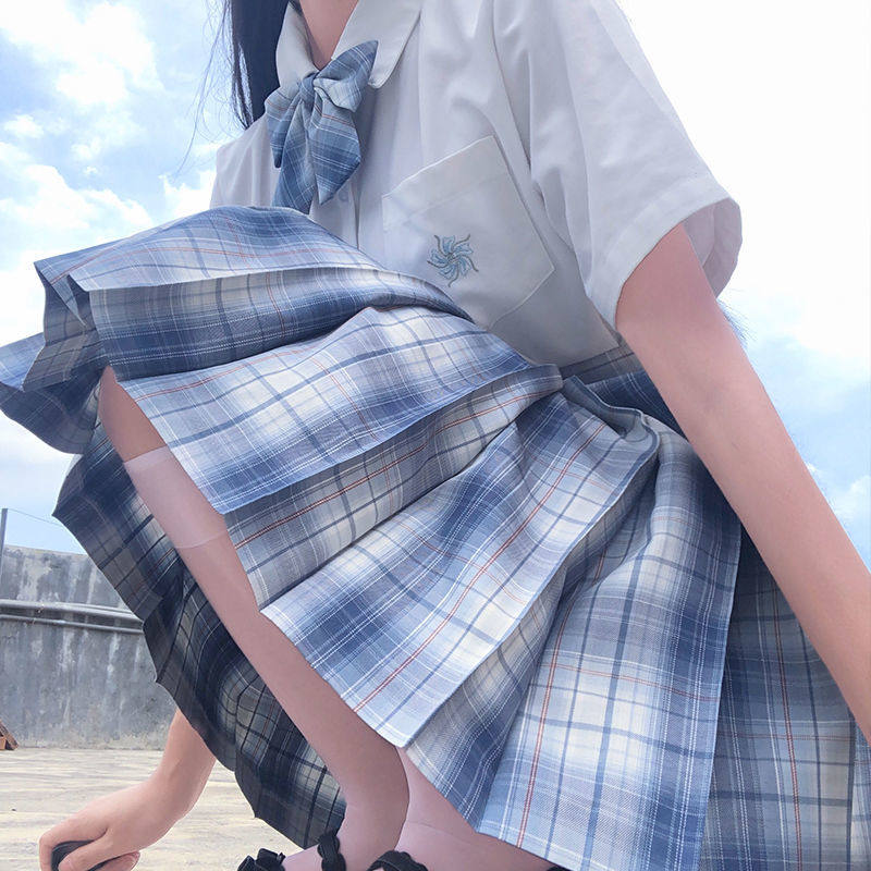 堡尼贝格雾蓝心事日系学院原创jk格裙制服半身裙