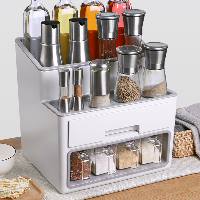 调料品架子置物架厨房用品调味料收纳盒油盐酱醋省空间多功能酱油