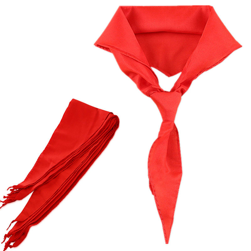 红领巾小学生儿童大人打结绸缎棉质学校不缩缩水文创