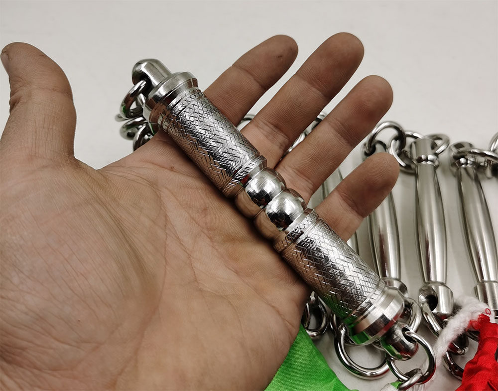 新款鞭送健身训练防身实战表演九节不锈钢武术九节鞭