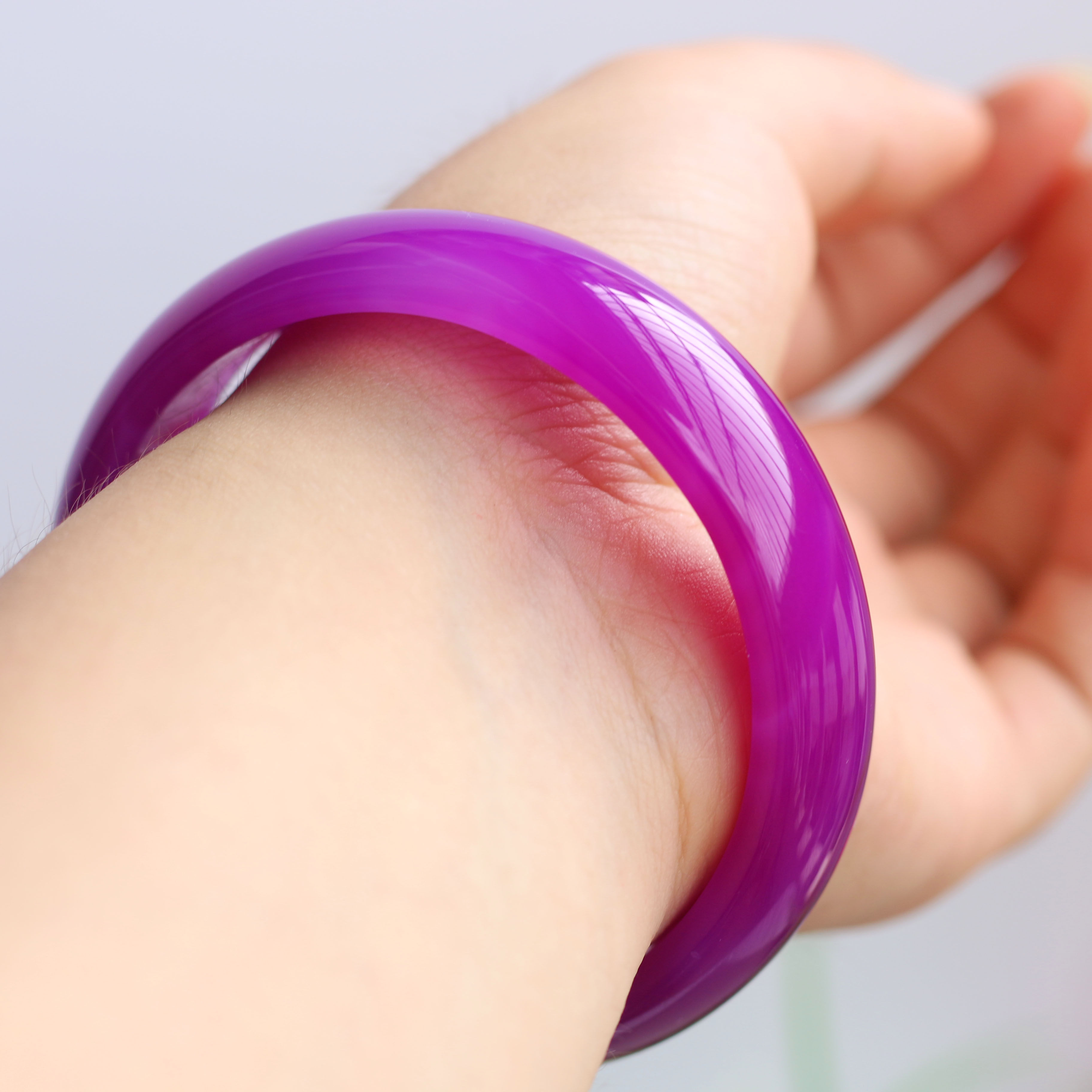 手镯玛瑙玉手天然紫玉巴西正品玉镯手饰