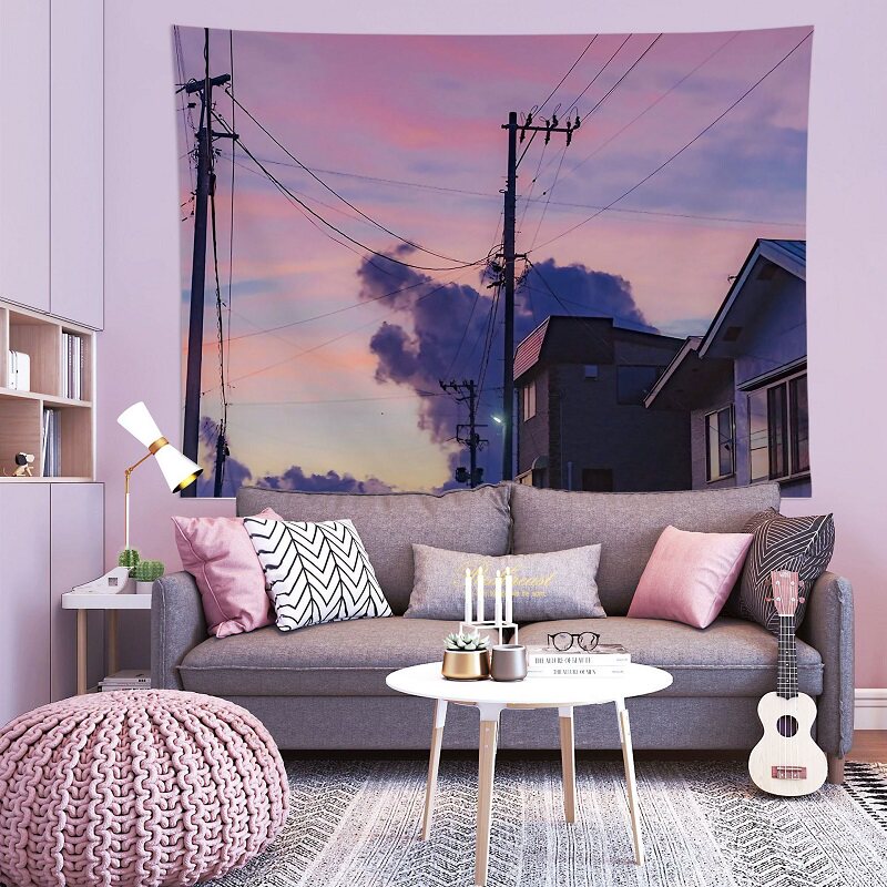 ins摄影布置房间少女装饰墙面卧室拍照直播挂毯