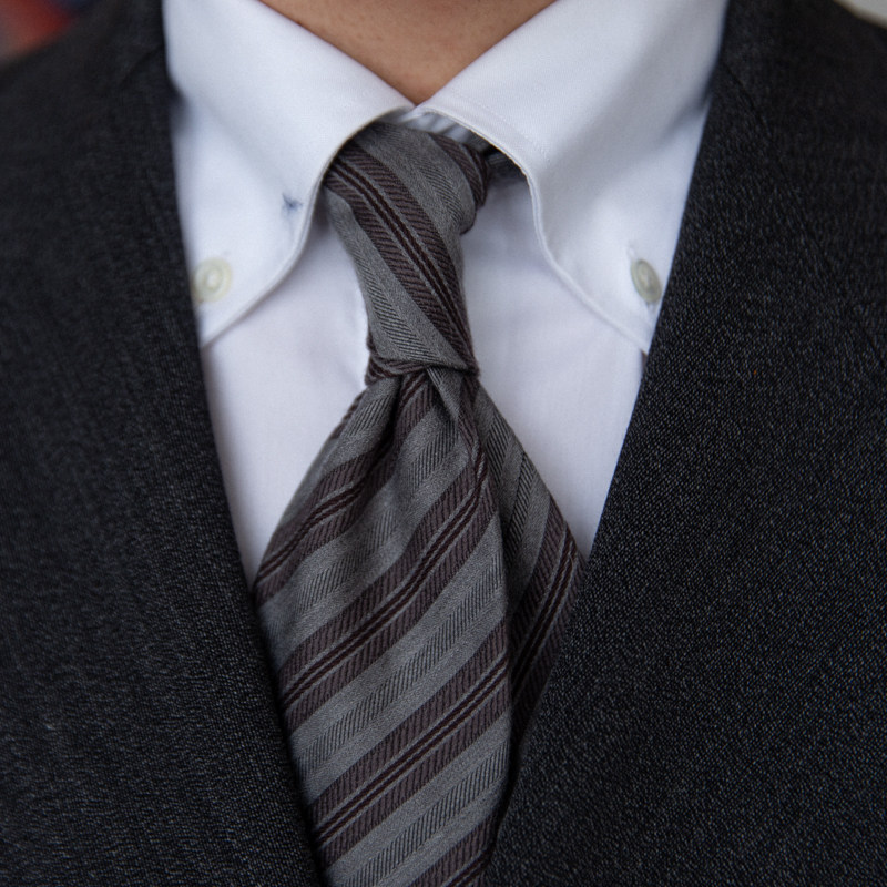 三折装配务正商务衬衫西装内衬羊毛三先生领带领带