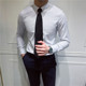 Mr. Lu San men's business slim striped long-sleeved shirt British casual retro shirt Korean version of Japanese trendy men Mr. Lu San men's business slim striped long-sleeved shirt British casual retro shirt Korean version of Japanese trendy men