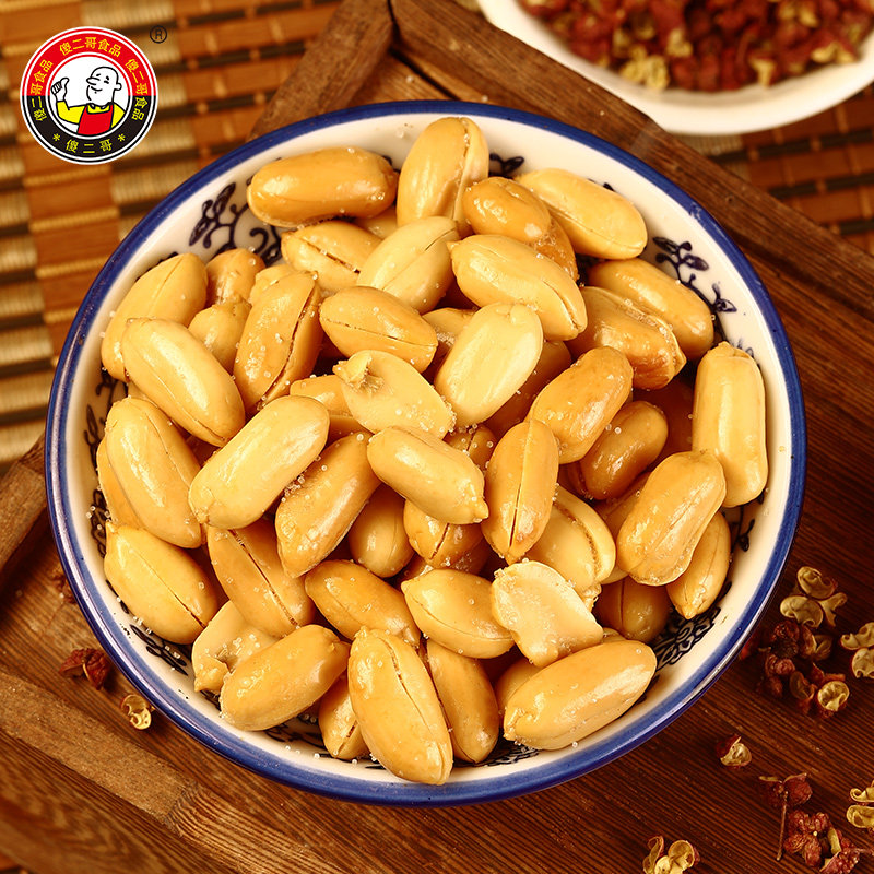 傻二哥小酒花生米5斤装花生香辣味散装椒盐花生米零食独立小包装