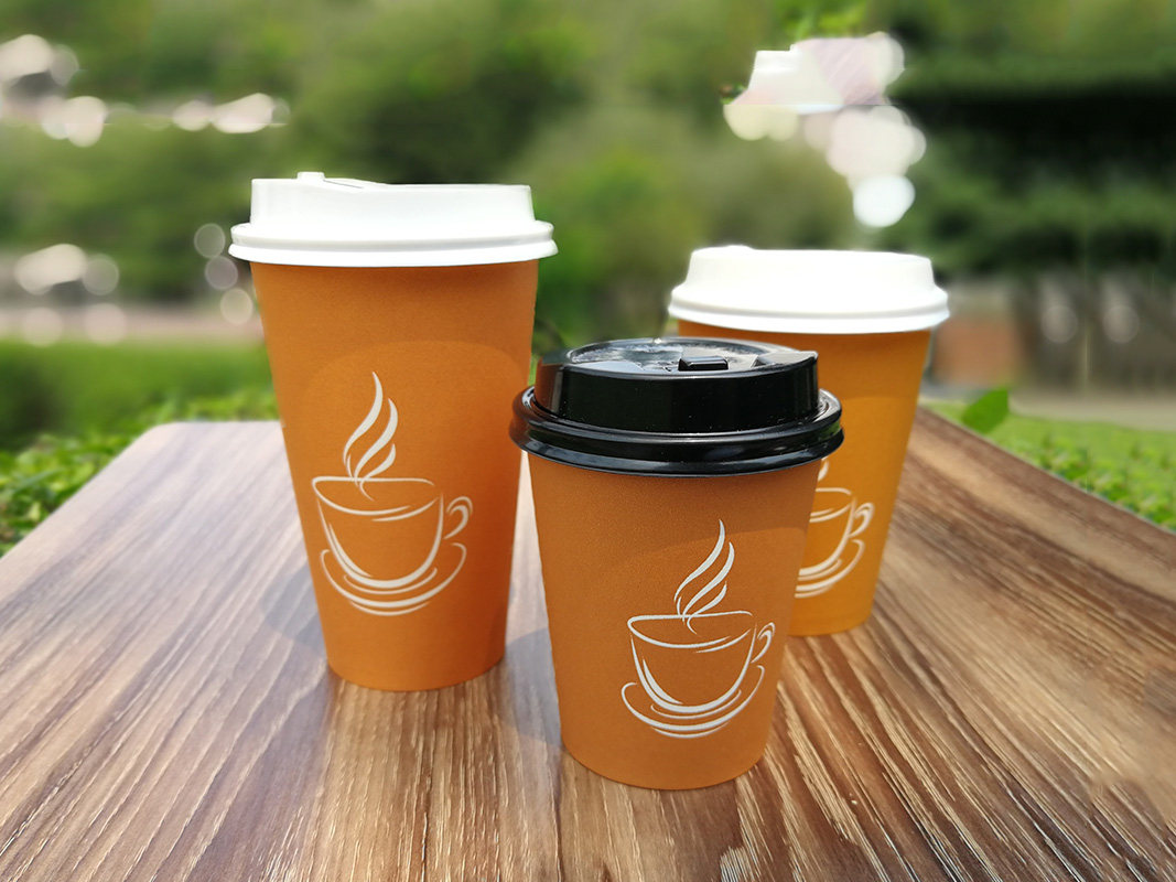 杯子一次性咖啡纸杯加厚奶茶打包热饮豆浆牛奶纸杯