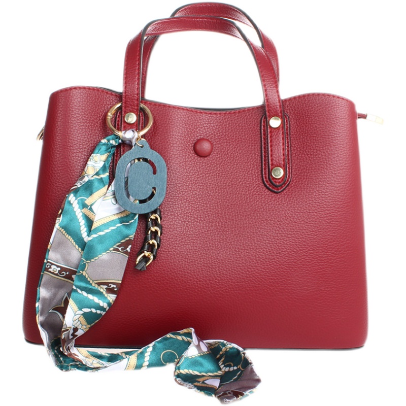 雅格莱诗女包纯色新款印花手提包6717单肩斜挎包时尚休闲通用款女包