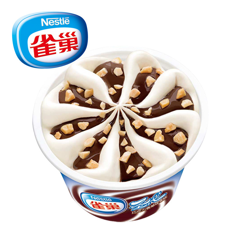 nestle/雀巢圣代杯雪糕巧克力香草味碗装非冰淇淋111g