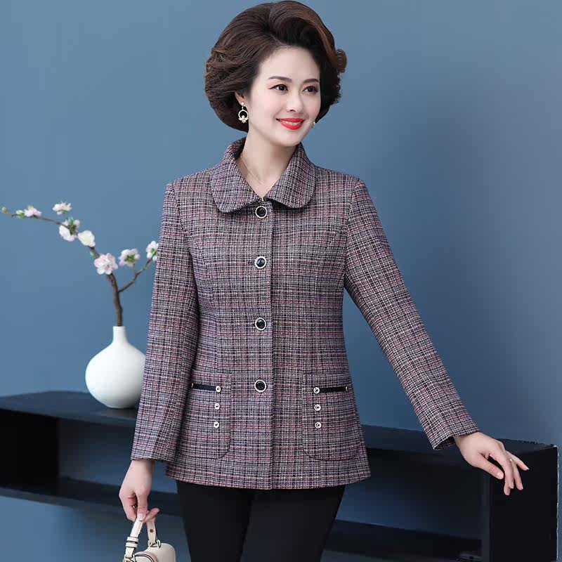 2022新款妈妈秋装外套50岁阔太太太套装中老年中老年女装