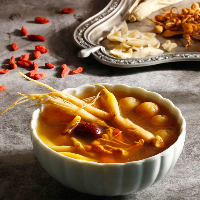 膳太人参蛹虫草桂圆汤十全大补食广东煲汤材料包滋补养生药膳炖品