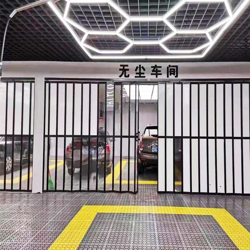 洗车车房铝合金水晶折叠推拉门商场商铺汽车美容工位卧室门