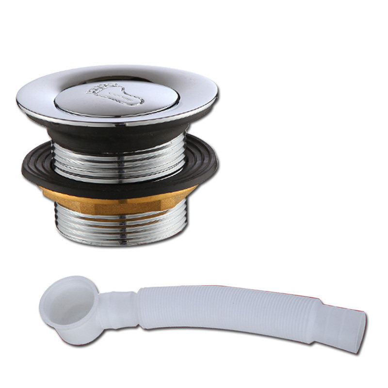 特价 浴缸下水器全铜弹跳芯脚踩式 浴缸排水器 淋浴房木桶 包邮